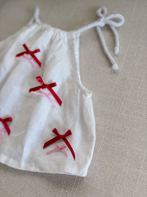 Amour Bow Linen Top