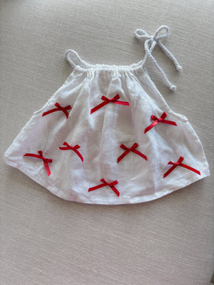 Amour Bow Linen Top