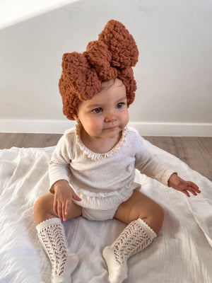 Fluffy Bow - Chocolate