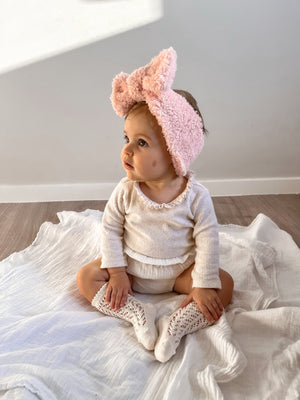 Fluffy Bow - Marshmallow