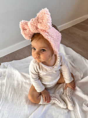 Fluffy Bow - Marshmallow