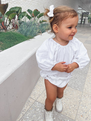 Mini Bows - WHITE LINEN