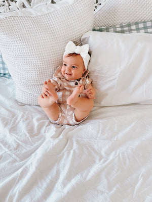 Cream Puff Plush Bows