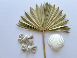 Mini Bows - NATURAL LINEN