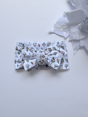 Jumbow Top Knot Headband - Holly Jolly Christmas