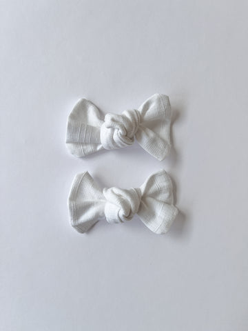 Mini Bows - WHITE LINEN