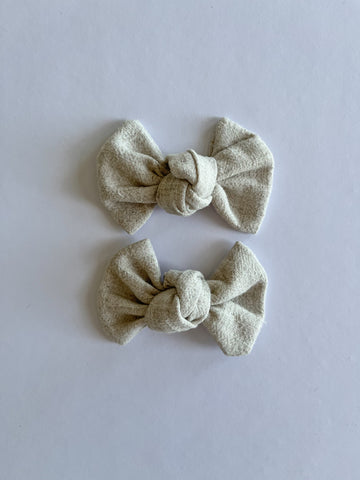 Mini Bows - NATURAL LINEN