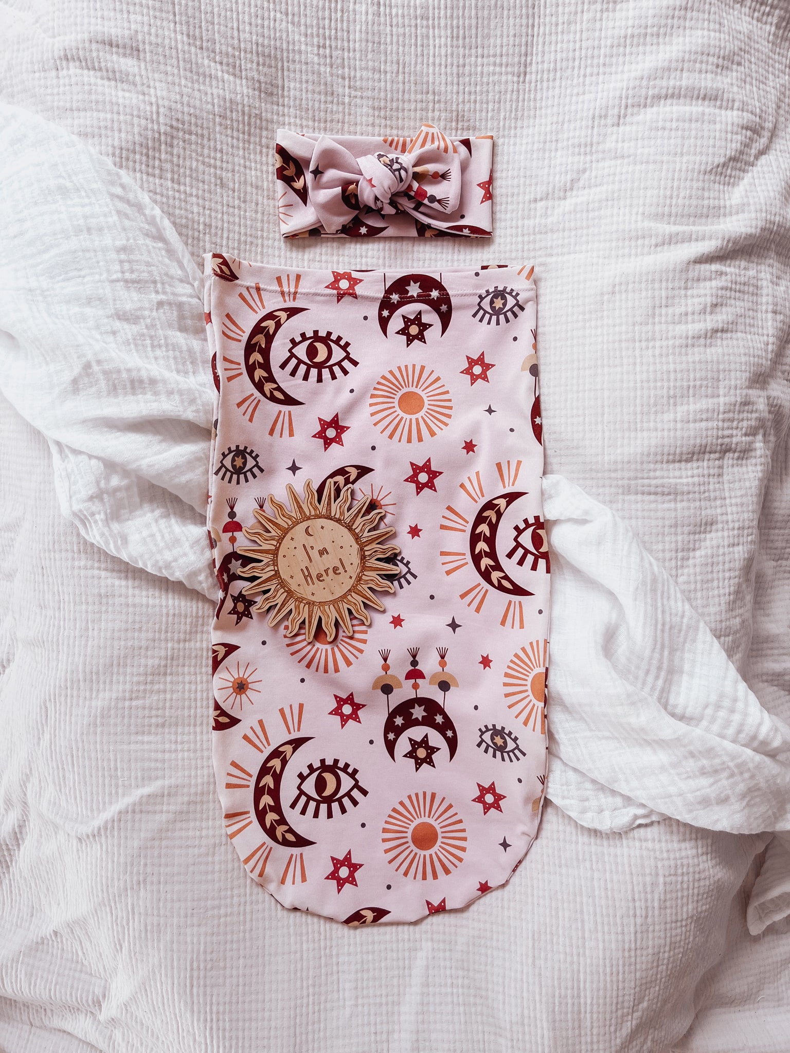 Newborn Sleep Pouch & Bow Set - STARDUST