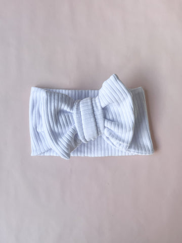 Jumbow Top Knot Headband - MERINGUE RIB