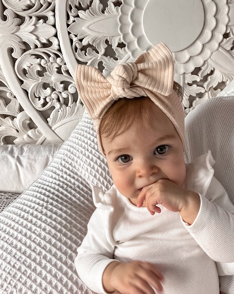 Bow Headband - MACADAMIA